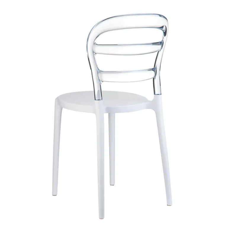 Miss Bibi Chaise moderne en polycarbonate transparent et polypropylène