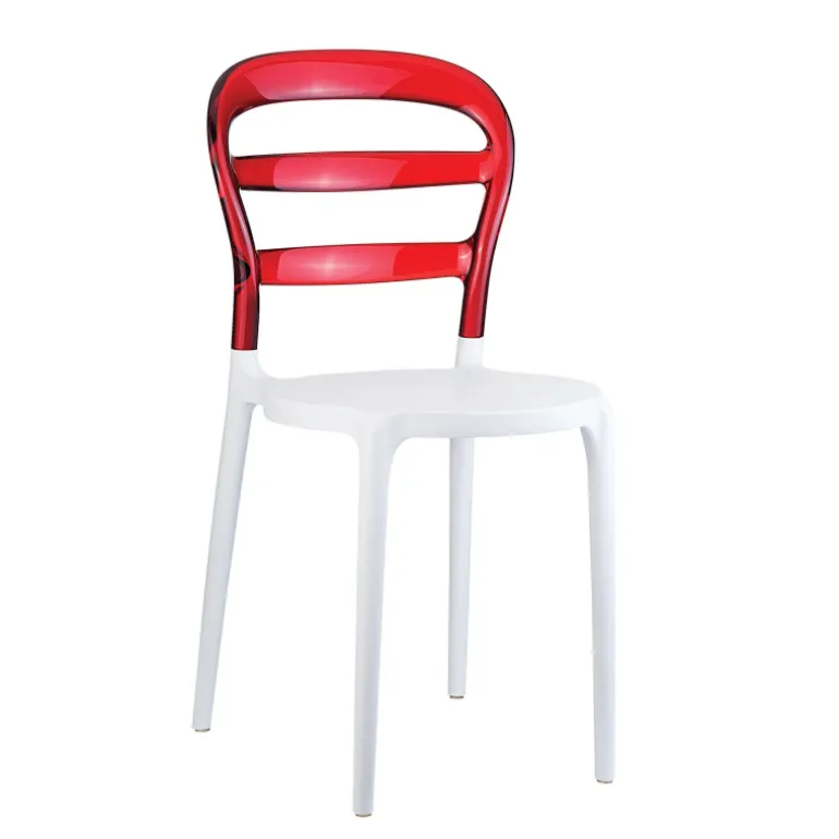 Miss Bibi Chaise moderne en polycarbonate transparent et polypropylène