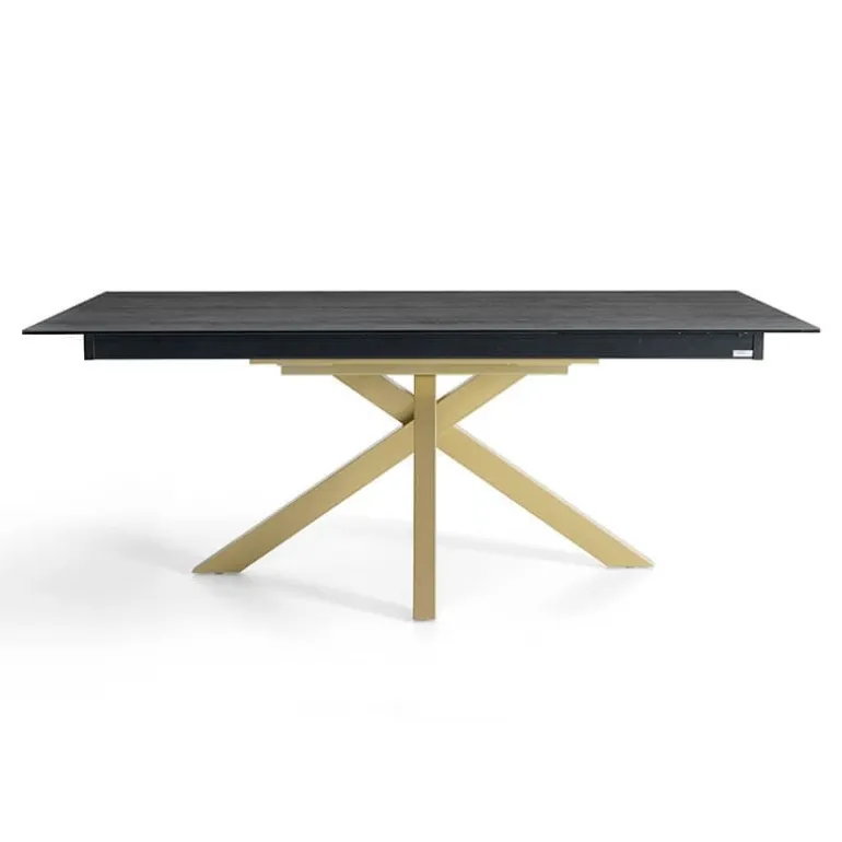 Moon Table design extensible en Dekton avec pied central