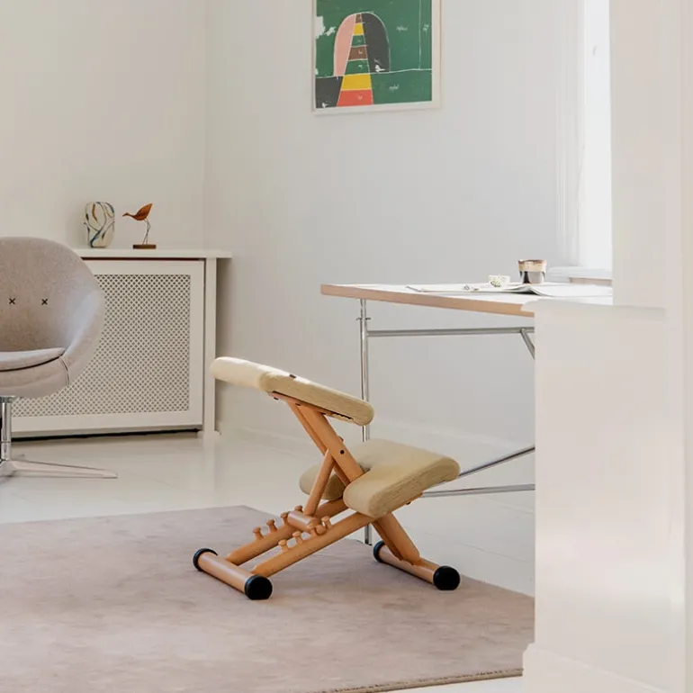 Multi Varier® Siège de bureau ergonomique en tissu et bois