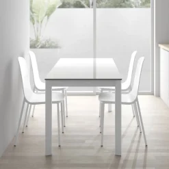 Multiplus Table sur mesure en verre avec pieds en métal