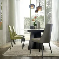 Nadine Chaise de salle à manger avec pieds métal