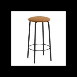 Nantes Tabouret snack de cuisine sans dossier en métal et simili