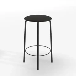 Nantes Tabouret snack sans dossier assise en tissu rembourrée