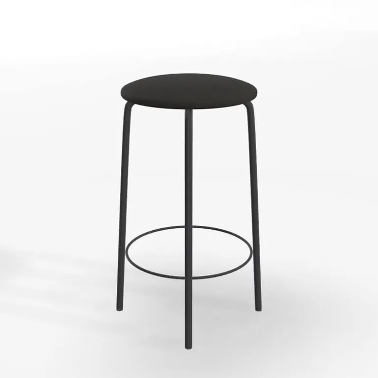 Nantes Tabouret snack sans dossier assise en tissu rembourrée