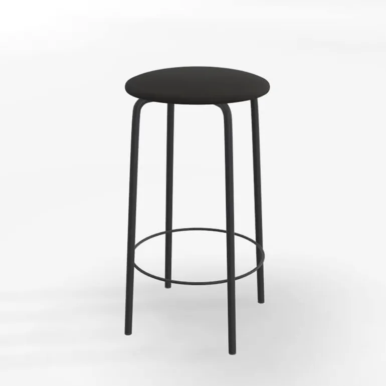 Nantes Tabouret snack sans dossier assise en tissu rembourrée