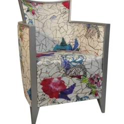 Nathan Fauteuil art déco fabriqué en France en tissu et bois massif