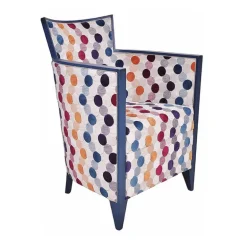 Nathan Fauteuil art déco fabriqué en France en tissu et bois massif