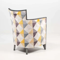 Nathan Fauteuil art déco fabriqué en France en tissu et bois massif