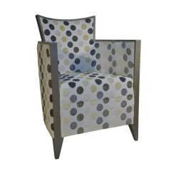 Nathan Fauteuil art déco fabriqué en France en tissu et bois massif