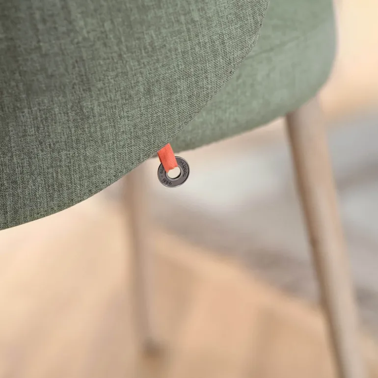 Neo Mobitec ® Chaise cosy confortable en tissu et pieds bois