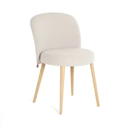 Neo Mobitec ® Chaise cosy confortable en tissu et pieds bois