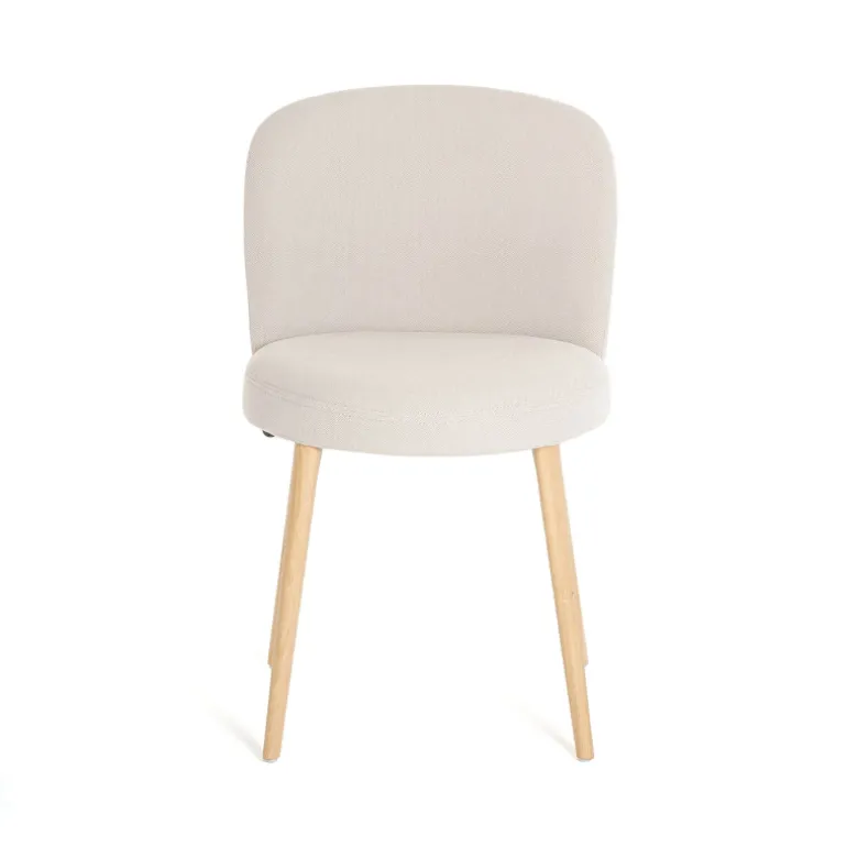 Neo Mobitec ® Chaise cosy confortable en tissu et pieds bois