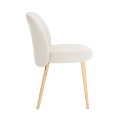 Neo Mobitec ® Chaise cosy confortable en tissu et pieds bois