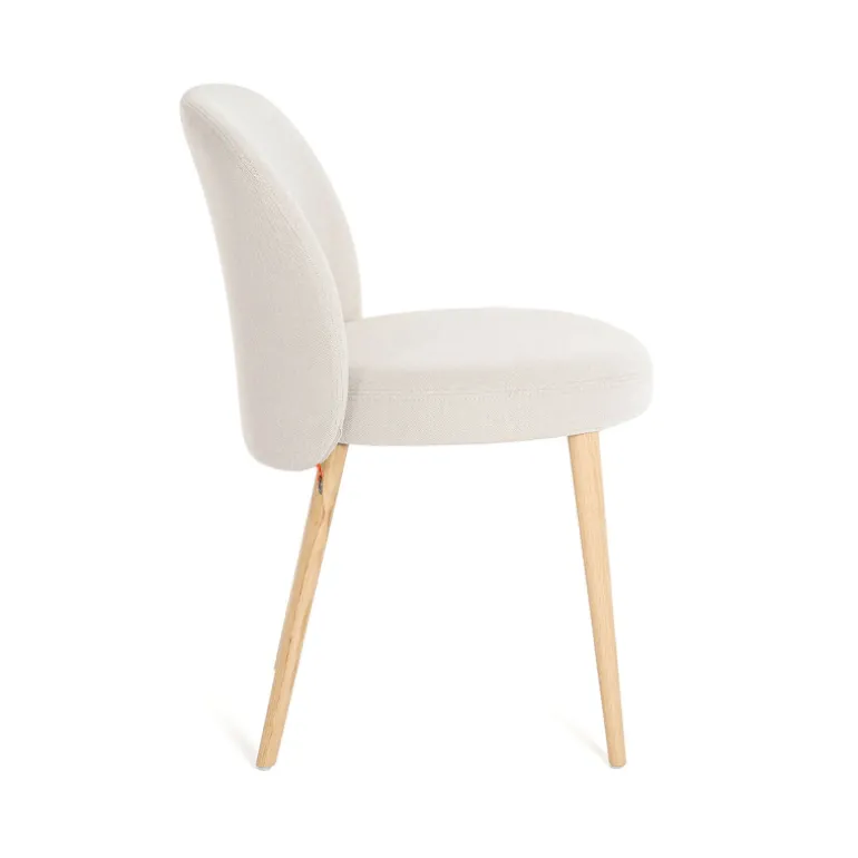 Neo Mobitec ® Chaise cosy confortable en tissu et pieds bois