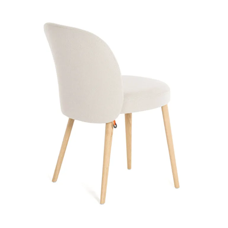 Neo Mobitec ® Chaise cosy confortable en tissu et pieds bois