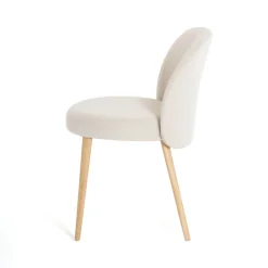 Neo Mobitec ® Chaise cosy confortable en tissu et pieds bois