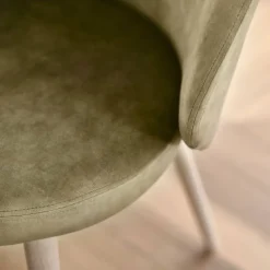 Neo Mobitec ® Fauteuil cosy confortable en tissu et pieds bois