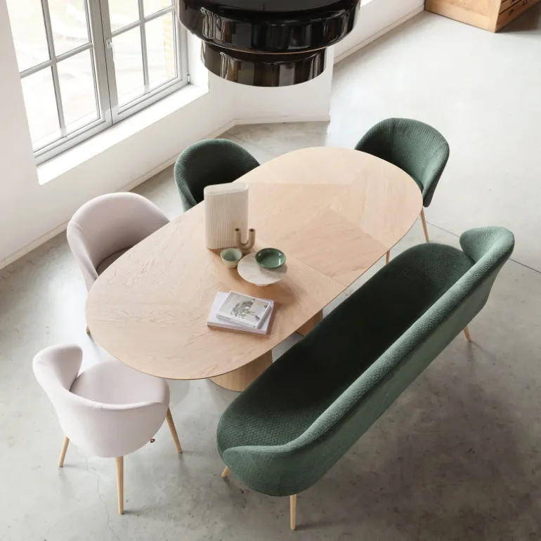 Neo Mobitec ® Fauteuil cosy confortable en tissu et pieds bois