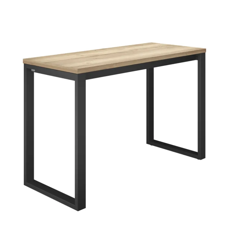 Neox Table snack en stratifié pieds forme traineau en métal faible profondeur