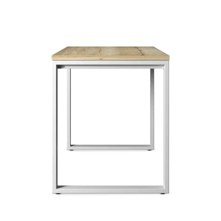 Neox Table snack en stratifié pieds forme traineau en métal faible profondeur