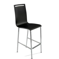 Nera Tabouret snack en métal et bois hauteur 65 cm