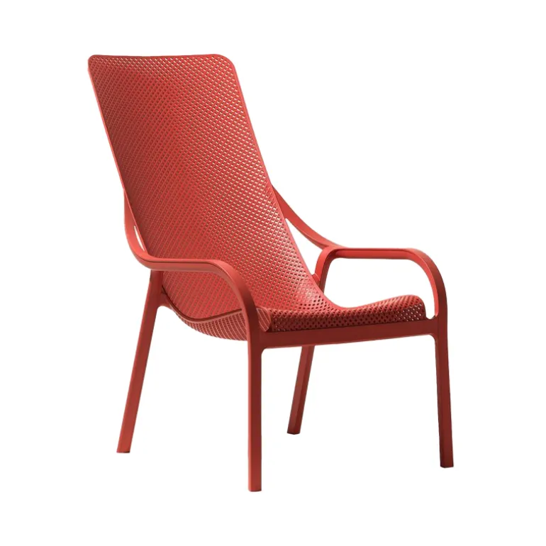 Net Lounge Fauteuil lounge extérieur en polypropylène recyclable empilable