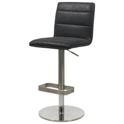 NouméaTabouret réglable en hauteur pied métal et coque rembourrée