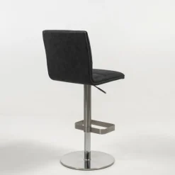 NouméaTabouret réglable en hauteur pied métal et coque rembourrée