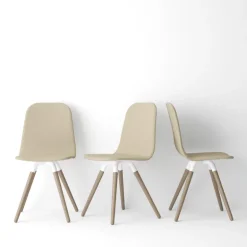 Nuba Chaise scandinave en synthétique et bois
