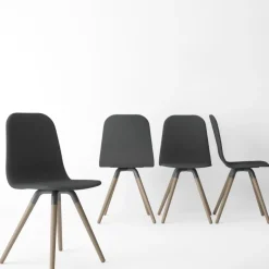 Nuba Chaise scandinave en synthétique et bois