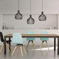 Nuba Chaise scandinave en synthétique et bois