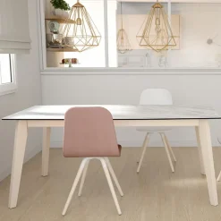 Nuba Chaise scandinave en synthétique et bois