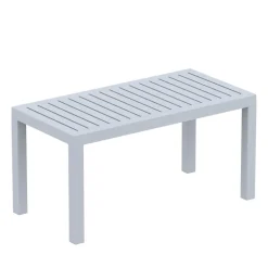 Ocean Table basse de jardin en résine rectangulaire
