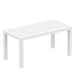 Ocean Table basse de jardin en résine rectangulaire