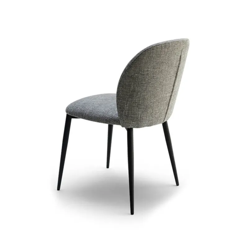 Odette Chaise moderne avec dossier incurvé en tissu et pieds en métal