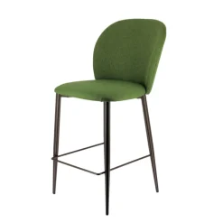 Odette Tabouret snack moderne en tissu avec pieds en métal