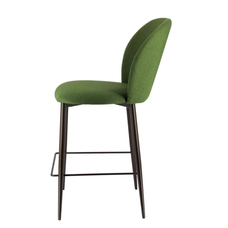 Odette Tabouret snack moderne en tissu avec pieds en métal