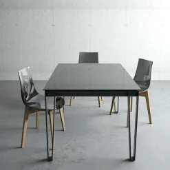 Okaso Table design en verre pour salle à manger