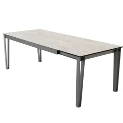 Okaso Table extensible moderne en céramique pieds en épingle