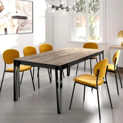 Okaso Table extensible moderne en céramique pieds en épingle