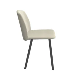 Olivia Chaise tendance en tissu et pieds métal