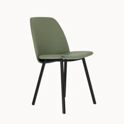 Olivia Chaise tendance rembourrée en simili avec pieds en métal