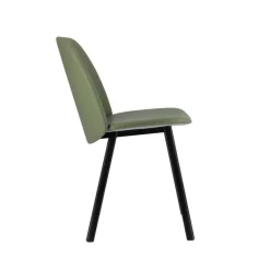 Olivia Chaise tendance rembourrée en simili avec pieds en métal