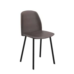 Olivia Chaise tendance rembourrée en simili avec pieds en métal