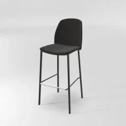 Olivia Tabouret de bar en tissu avec pieds métal