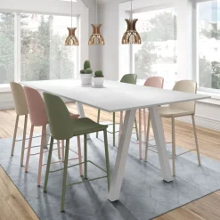 Olivia Tabouret snack tendance en simili rembourré