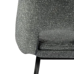 OlivierTabouret snack en tissu avec pieds en métal