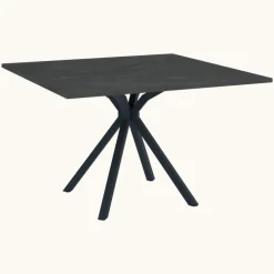 Onyx Table carrée en stratifié avec pied central en métal