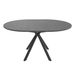 Onyx Table ronde moderne extensible en stratifié avec pied central design